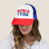 Cuba Patria y vida SOS Cuba rood blauw wit Trucker Pet (In situ)