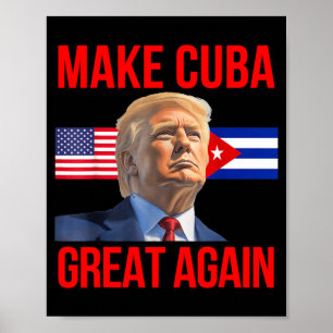 Cuba Patriottische Vrijheid Cuba VS Vlag Grafisch Poster