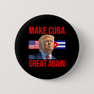 Cuba Patriottische Vrijheid Cuba VS Vlag Grafisch Ronde Button 5,7 Cm