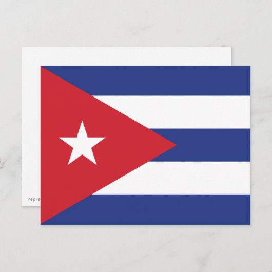 Cuba Plain Flag Briefkaart (Voorkant / Achterkant)