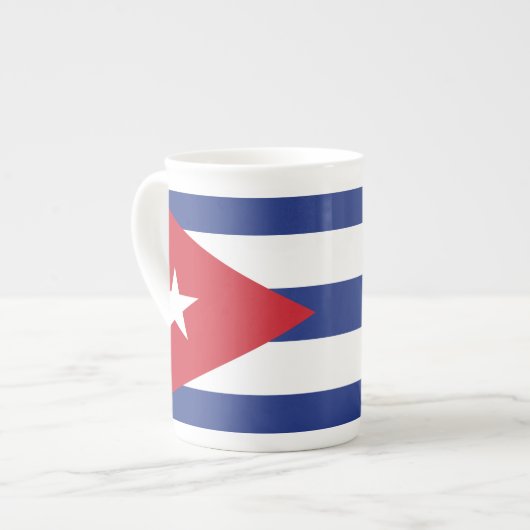 Cuba Plain Flag Porselein Kop (Links)