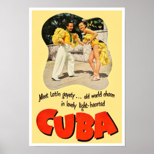 Cuba poster van het klassieke reizen