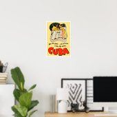 Cuba poster van het klassieke reizen (Thuiskantoor)