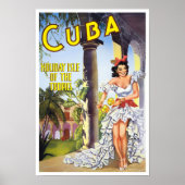 Cuba poster van het klassieke reizen (Voorkant)