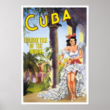 Cuba poster van het klassieke reizen