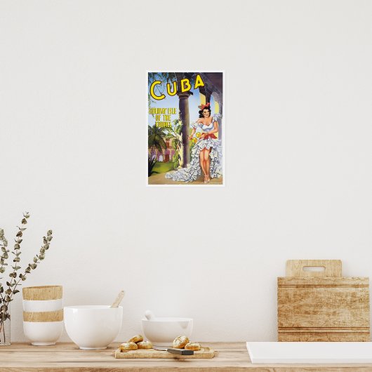Cuba poster van het klassieke reizen (Keuken)