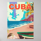 Cuba poster van het klassieke reizen (Voorkant)