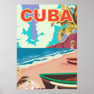 Cuba poster van het klassieke reizen