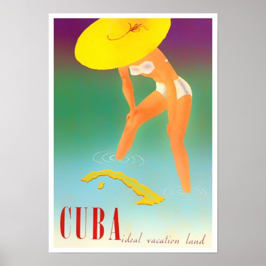 Cuba poster van het klassieke reizen (Voorkant)