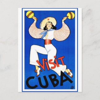 Cuba poster van het klassieke reizen briefkaart