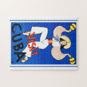 Cuba poster van het klassieke reizen legpuzzel (Horizontaal)