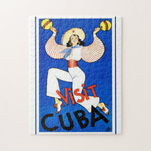 Cuba poster van het klassieke reizen legpuzzel
