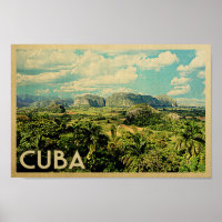 Cuba Poster Vintage Travel Poster Regenwoud