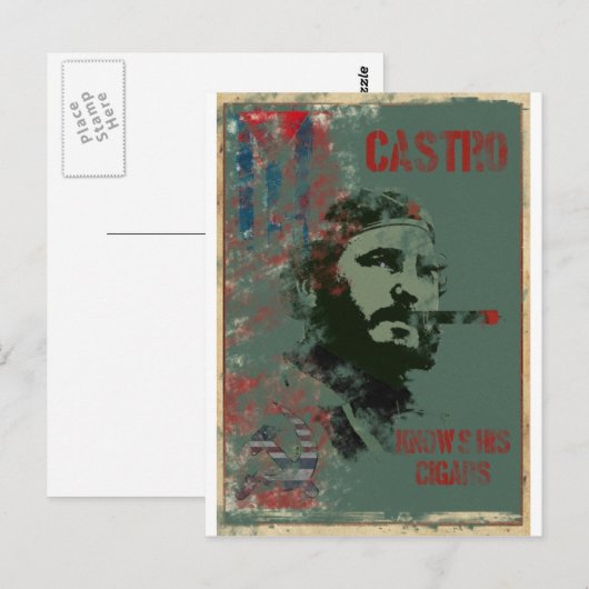 Cuba Propaganda Castro Briefkaart (Voorkant / Achterkant)