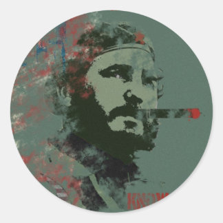 Cuba Propaganda Castro Ronde Sticker
