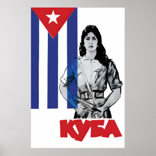 Cuba Propagandaposter Revolutionaire Vrouwen Poster