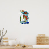 Cuba Racing Poster herstelt (Keuken)