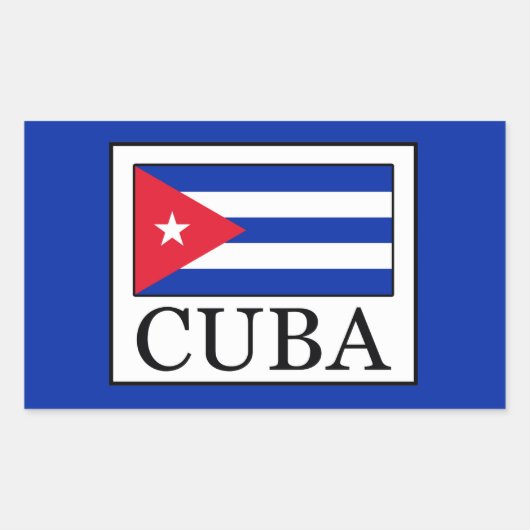 Cuba Rechthoekige Sticker (Voorkant)