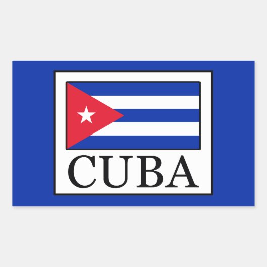 Cuba Rechthoekige Sticker (Voorkant)