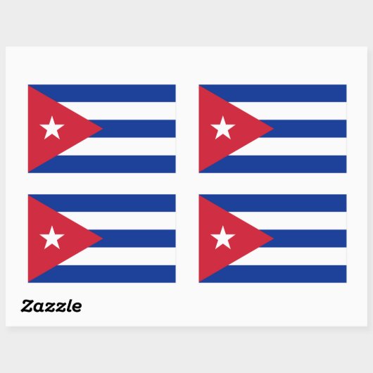 cuba rechthoekige sticker (Vel)
