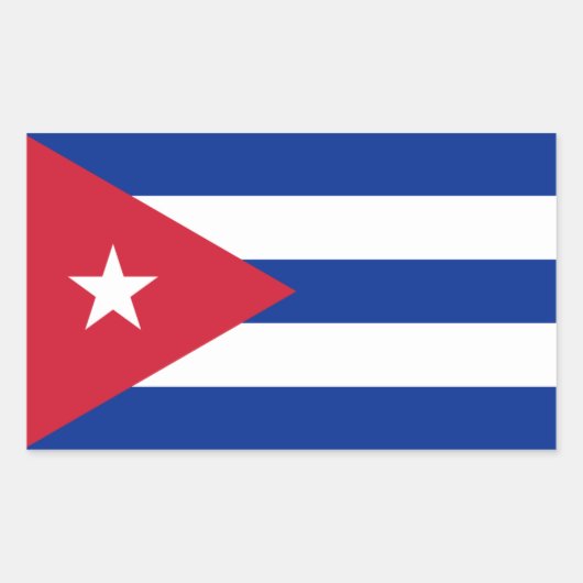 cuba rechthoekige sticker (Voorkant)