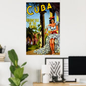  Cuba reisposter - Holiday Isle Tropics Poster (Thuiskantoor)