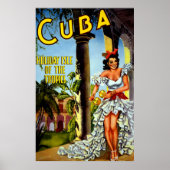  Cuba reisposter - Holiday Isle Tropics Poster (Voorkant)