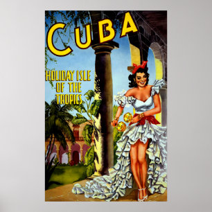  Cuba reisposter - Holiday Isle Tropics Poster