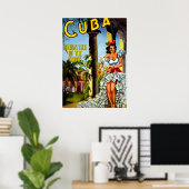  Cuba reisposter - Holiday Isle Tropics Poster (Thuiskantoor)