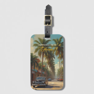 Cuba reizen - Groeten uit Havana Bagagelabel