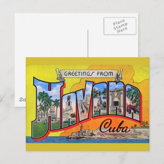  Cuba reizen - Groeten uit Havana Briefkaart (Voorkant / Achterkant)