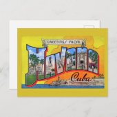 Cuba reizen - Groeten uit Havana Feestdagenkaart (Voorkant / Achterkant)