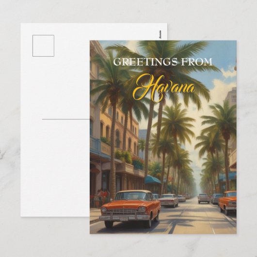  Cuba reizen - Groeten uit Havana Feestdagenkaart (Voorkant / Achterkant)