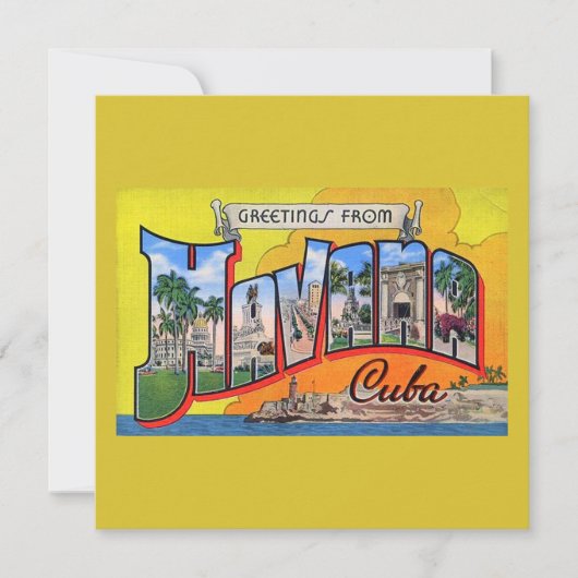 Cuba reizen - Groeten uit Havana Kaart (Voorkant)