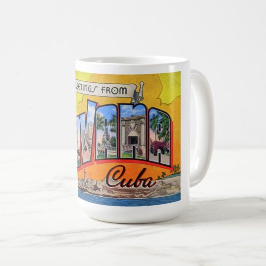  Cuba reizen - Groeten uit Havana Koffiemok (Voorkant rechts)