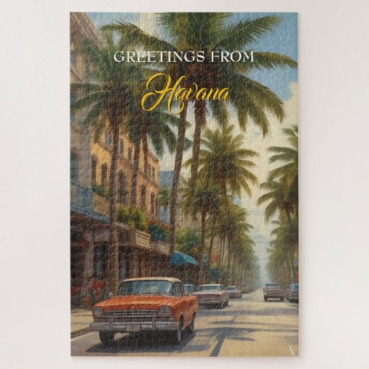 Cuba reizen - Groeten uit Havana Legpuzzel (Verticaal)
