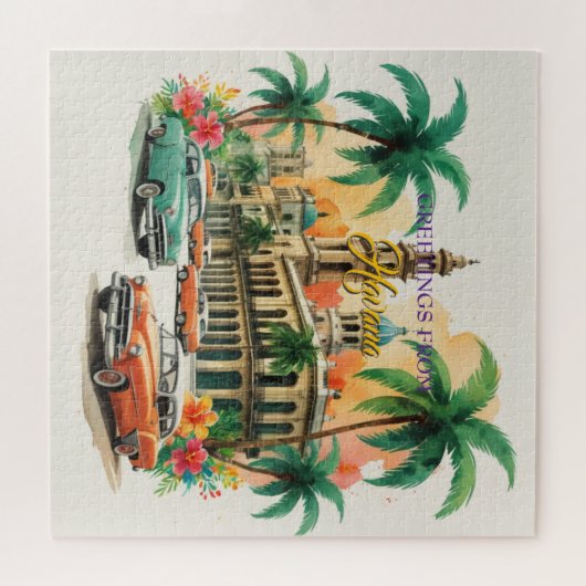  Cuba reizen - Groeten uit Havana Legpuzzel (Horizontaal)