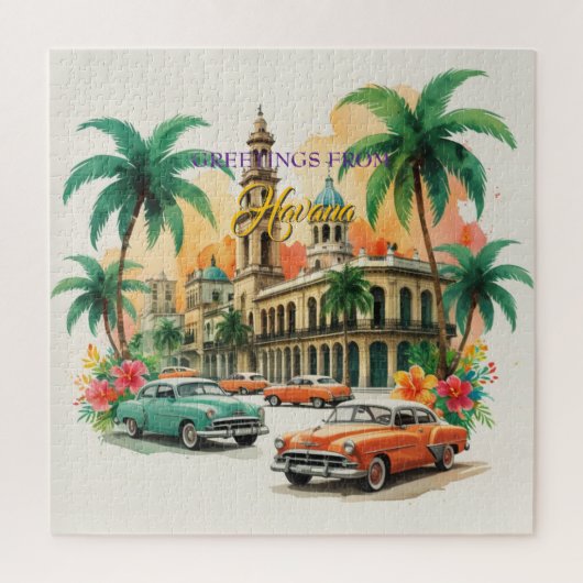  Cuba reizen - Groeten uit Havana Legpuzzel (Verticaal)