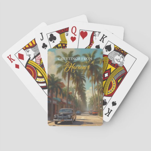  Cuba reizen - Groeten uit Havana Pokerkaarten (Achterkant)