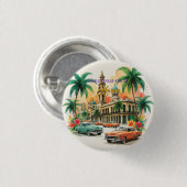  Cuba reizen - Groeten uit Havana Ronde Button 3,2 Cm (Voorkant /achterkant)