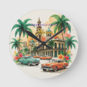  Cuba reizen - Groeten uit Havana Ronde Klok (Voorkant)