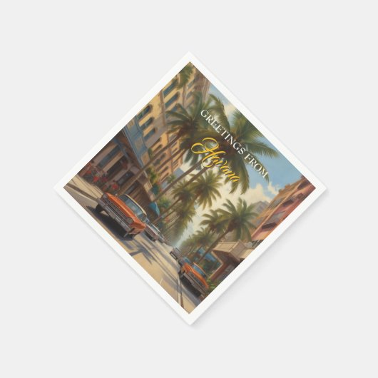 Cuba reizen - Groeten uit Havana Servet (Hoek)