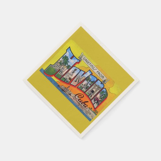  Cuba reizen - Groeten uit Havana Servet (Hoek)