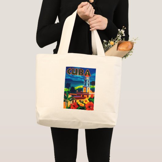 Cuba-reizen Grote Tote Bag (Voorkant (product))