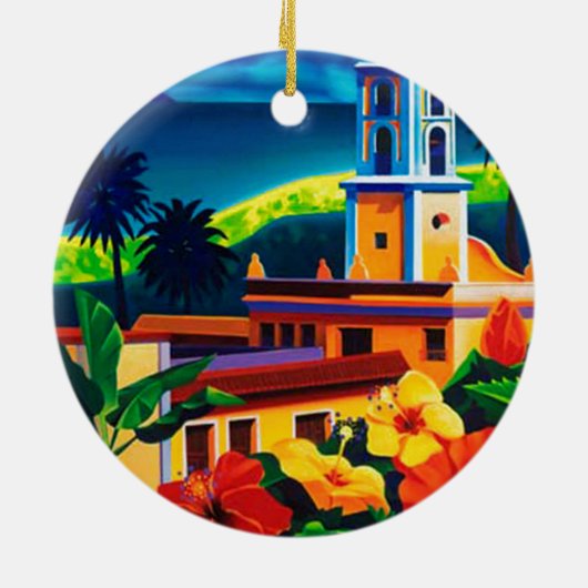  Cuba-reizen Keramisch Ornament (Achterkant)