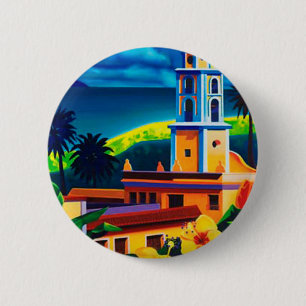 Cuba-reizen Ronde Button 5,7 Cm