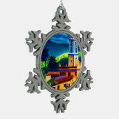 Cuba-reizen Tin Sneeuwvlok Ornament (Links)