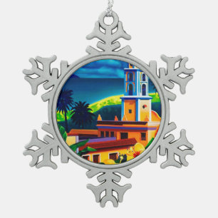 Cuba-reizen Tin Sneeuwvlok Ornament