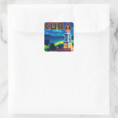  Cuba-reizen Vierkante Sticker (Tas)