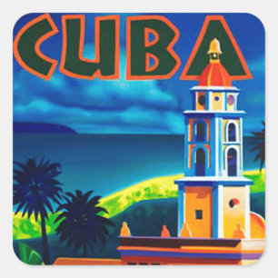  Cuba-reizen Vierkante Sticker
